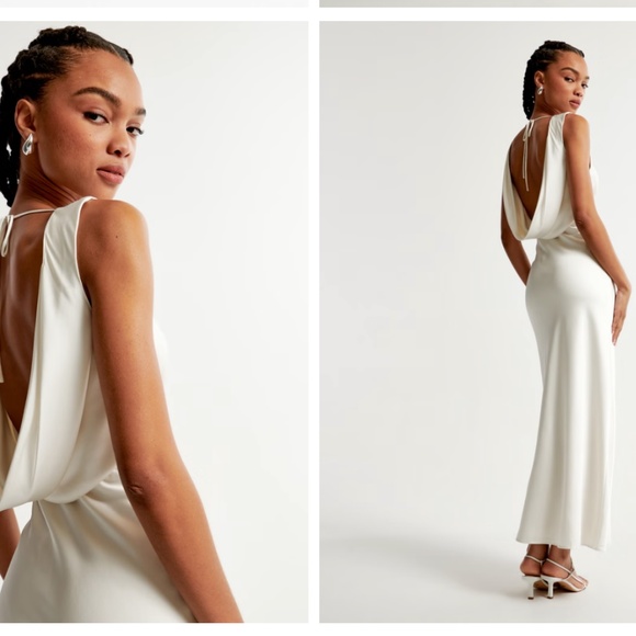 Plunge Cowl Back Maxi Dress - Picture 3 of 3